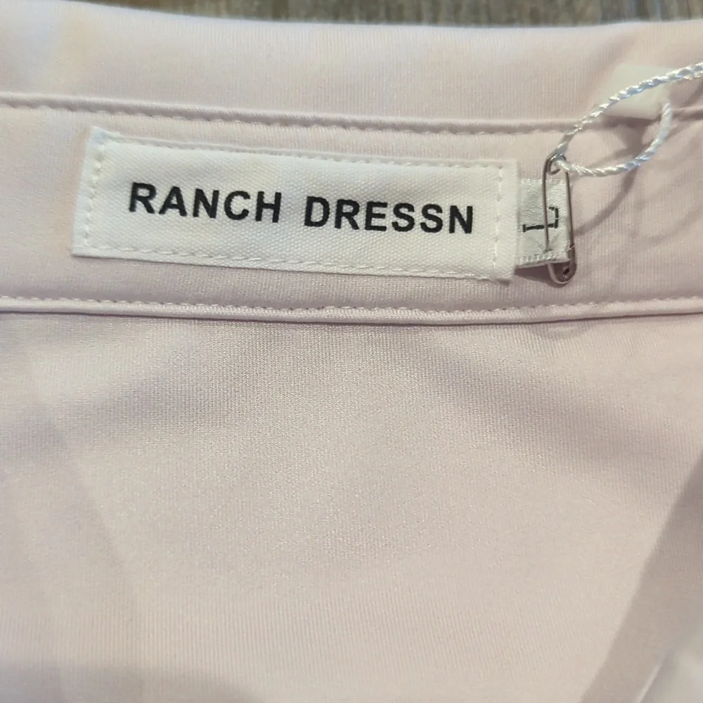 RANCH DRESS'N Fallon Taylor "Atoka" white/blue Performance rodeo shirt sz L NWT - Picture 11 of 11